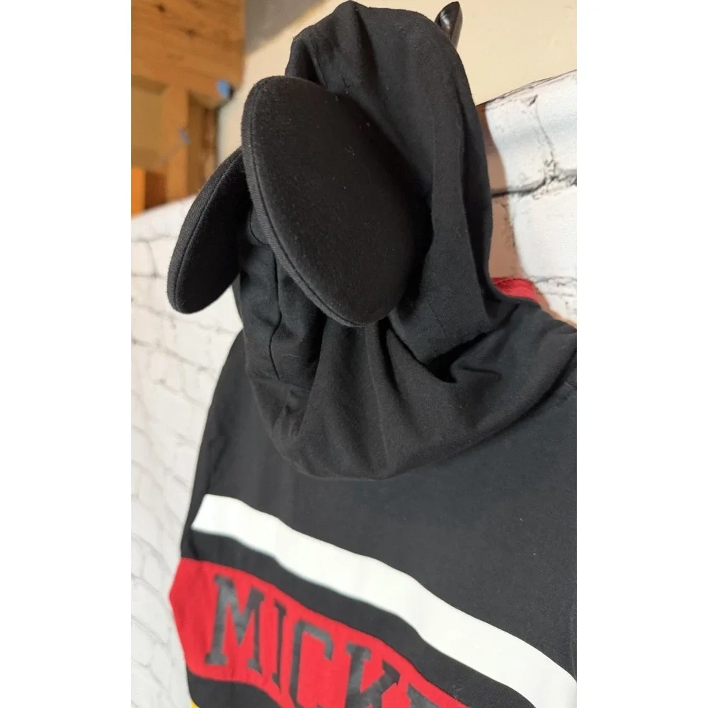 Mickey Short Sleeve‎ Pullover Hooded With Ears Shirt Disney Park Youth Small